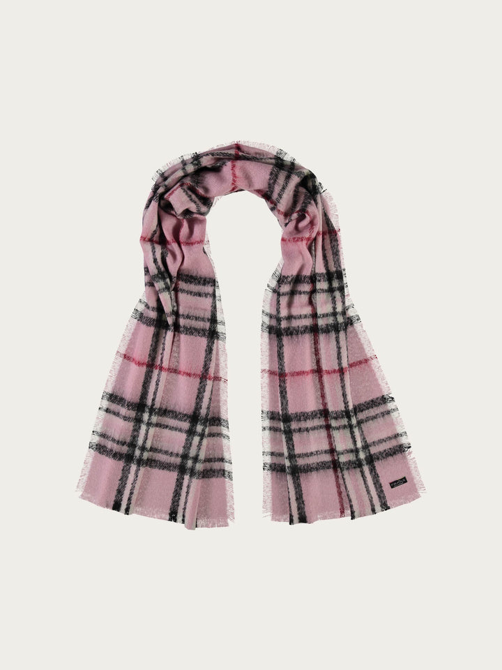 Cashmink-Stola mit FRAAS Plaid Karo - Made in Germany - rose / OneSize | 631257-410