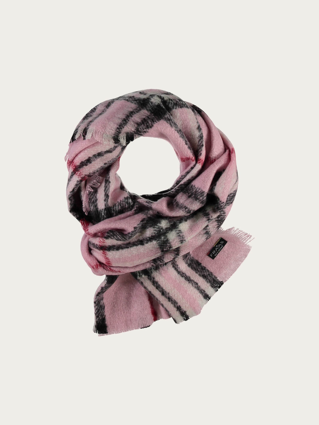 Cashmink-Stola mit FRAAS Plaid Karo - Made in Germany - rose / OneSize | 631257-410