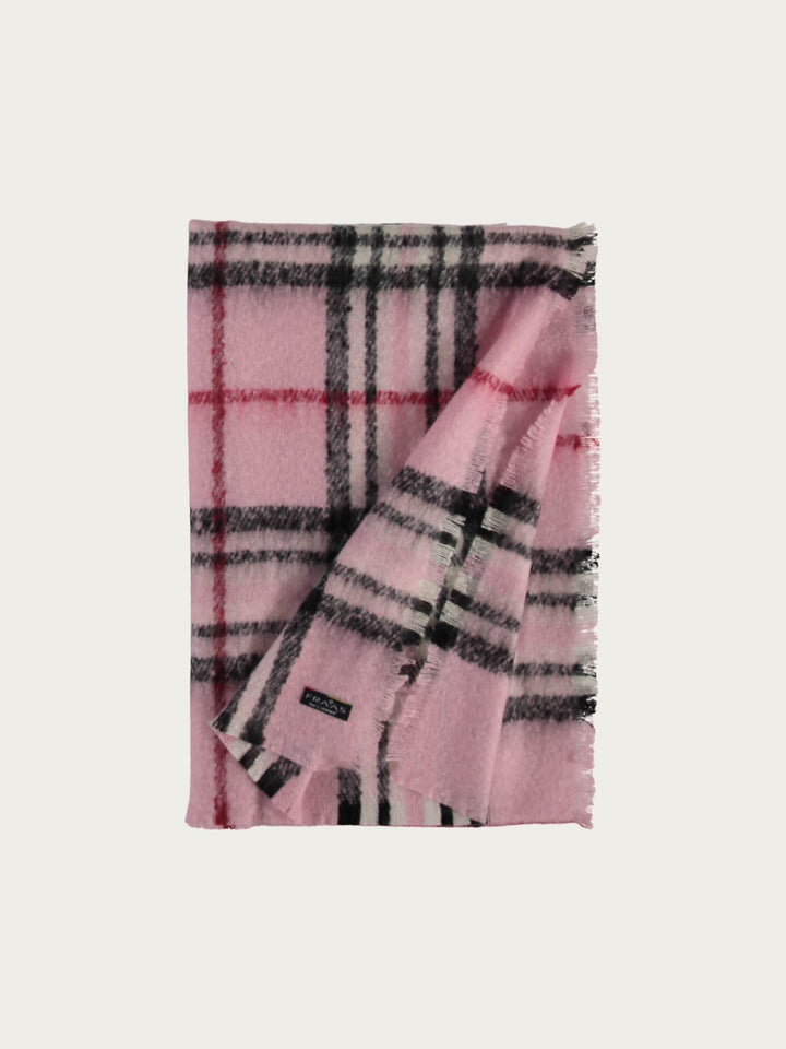 Cashmink-Stola mit FRAAS Plaid Karo - Made in Germany - rose / OneSize | 631257-410