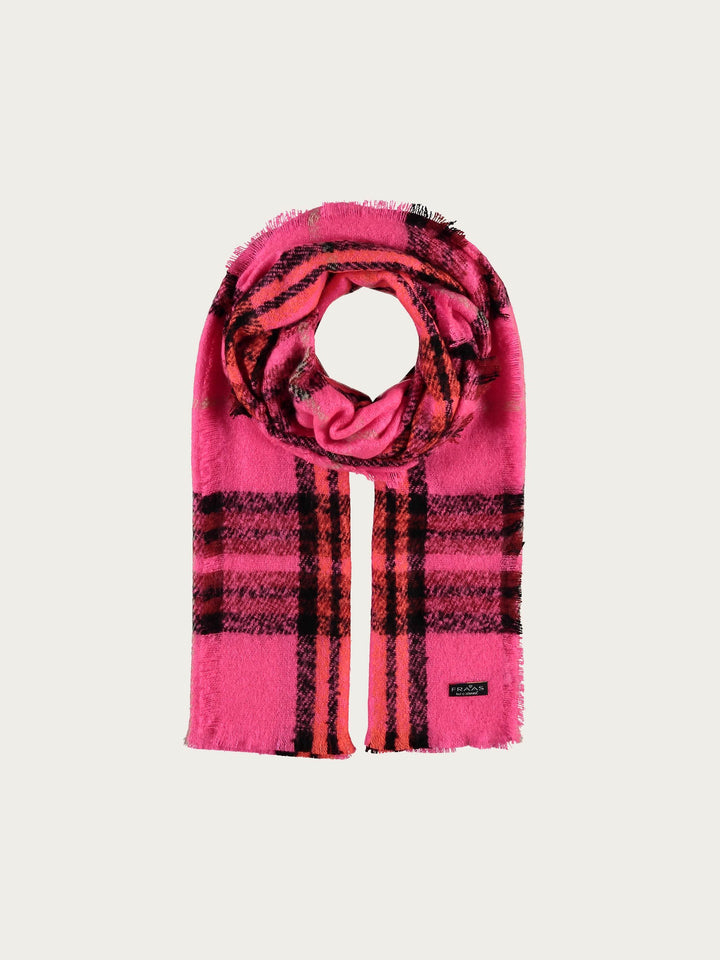 Cashmink-Stola mit FRAAS Plaid Karo - Made in Germany - pink / OneSize | 631257-450