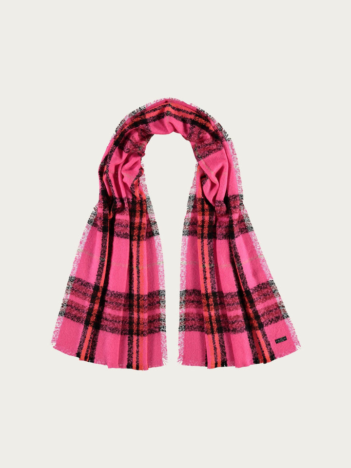 Cashmink-Stola mit FRAAS Plaid Karo - Made in Germany - pink / OneSize | 631257-450