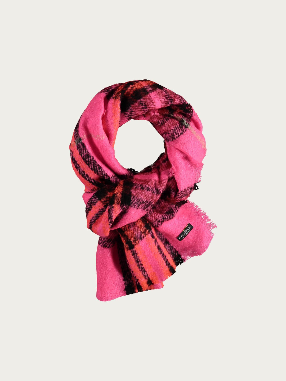 Cashmink-Stola mit FRAAS Plaid Karo - Made in Germany - pink / OneSize | 631257-450