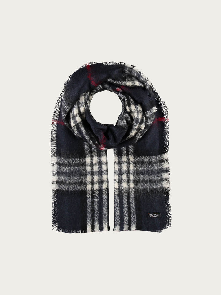 Cashmink-Stola mit FRAAS Plaid Karo - Made in Germany - navy / OneSize | 631257-590