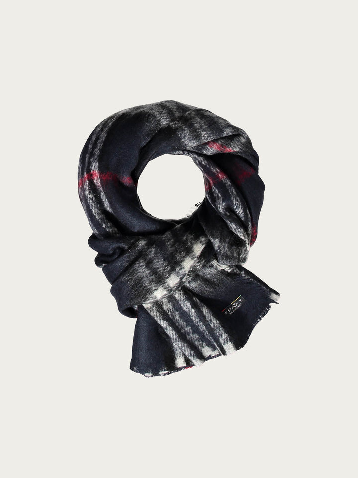 Cashmink-Stola mit FRAAS Plaid Karo - Made in Germany - navy / OneSize | 631257-590