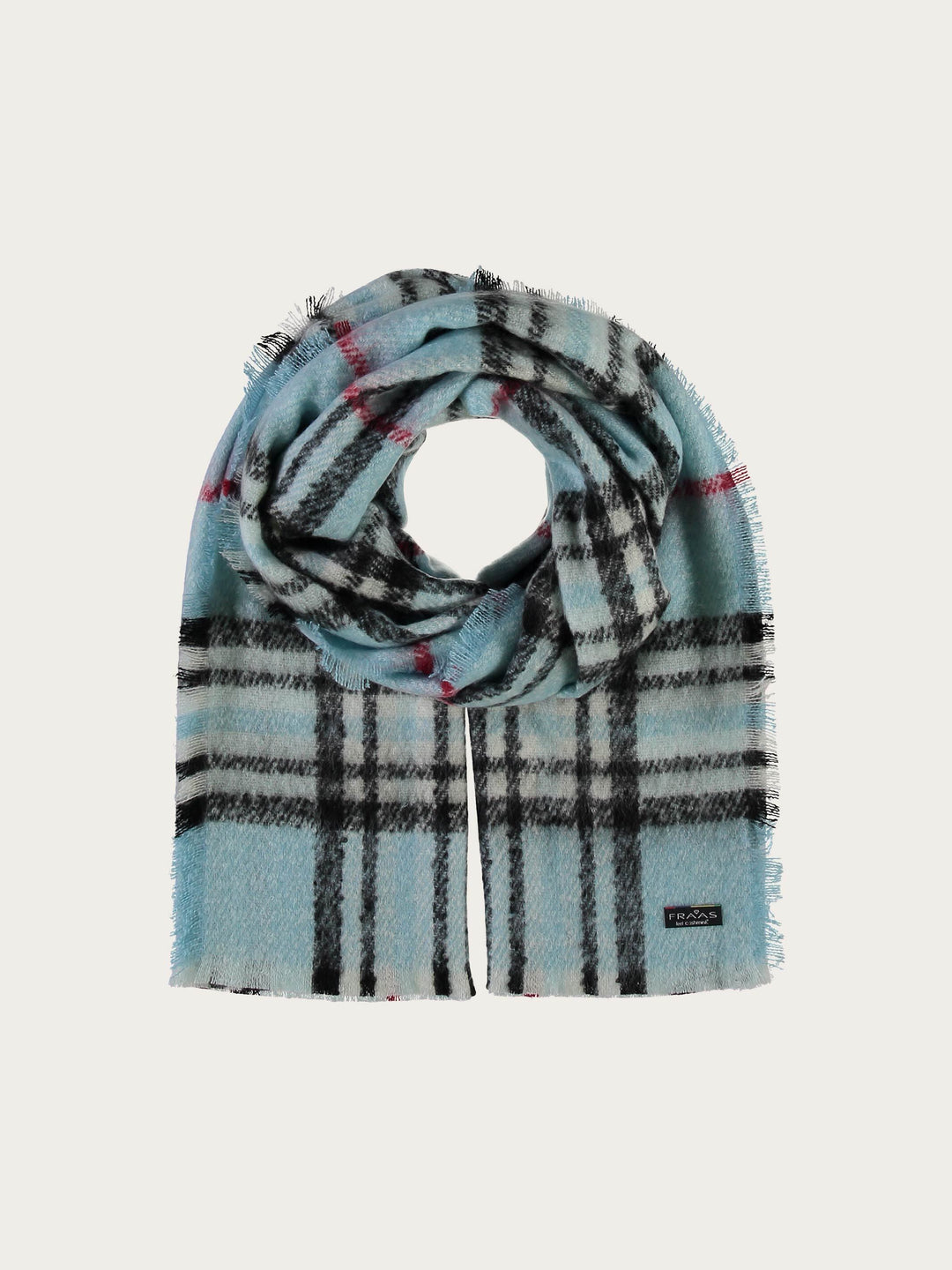 Cashmink-Stola mit FRAAS Plaid Karo - Made in Germany - light turquoise / OneSize | 631257-610