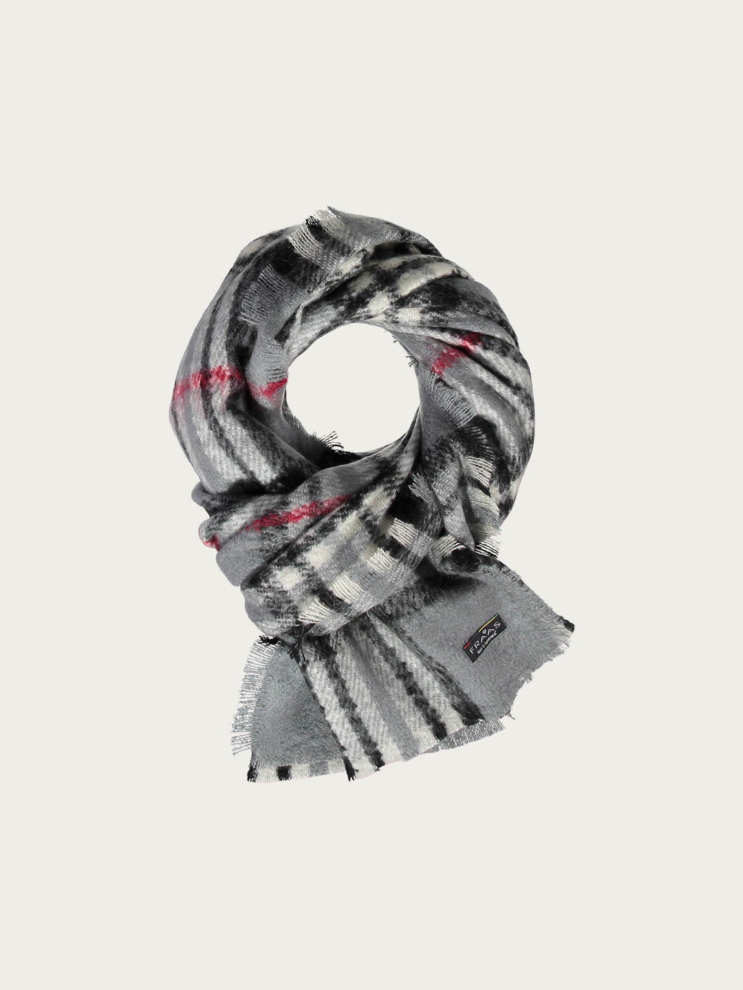 Cashmink-Stola mit FRAAS Plaid Karo - Made in Germany - grey / OneSize | 631257-960