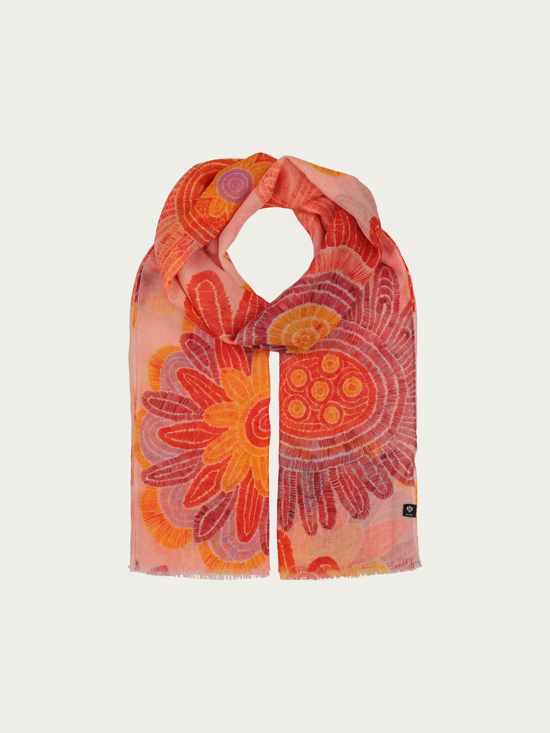 Sustainability Edition - Stola mit floralem Design - soft apricot / OneSize | 640025-243