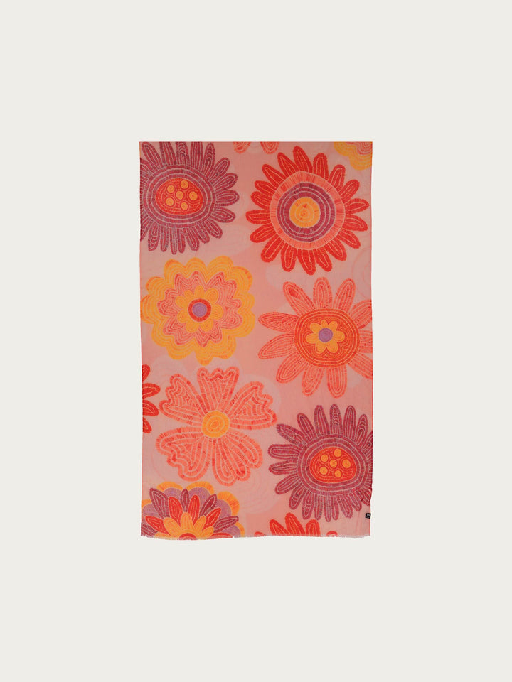 Sustainability Edition - Stola mit floralem Design - soft apricot / OneSize | 640025-243