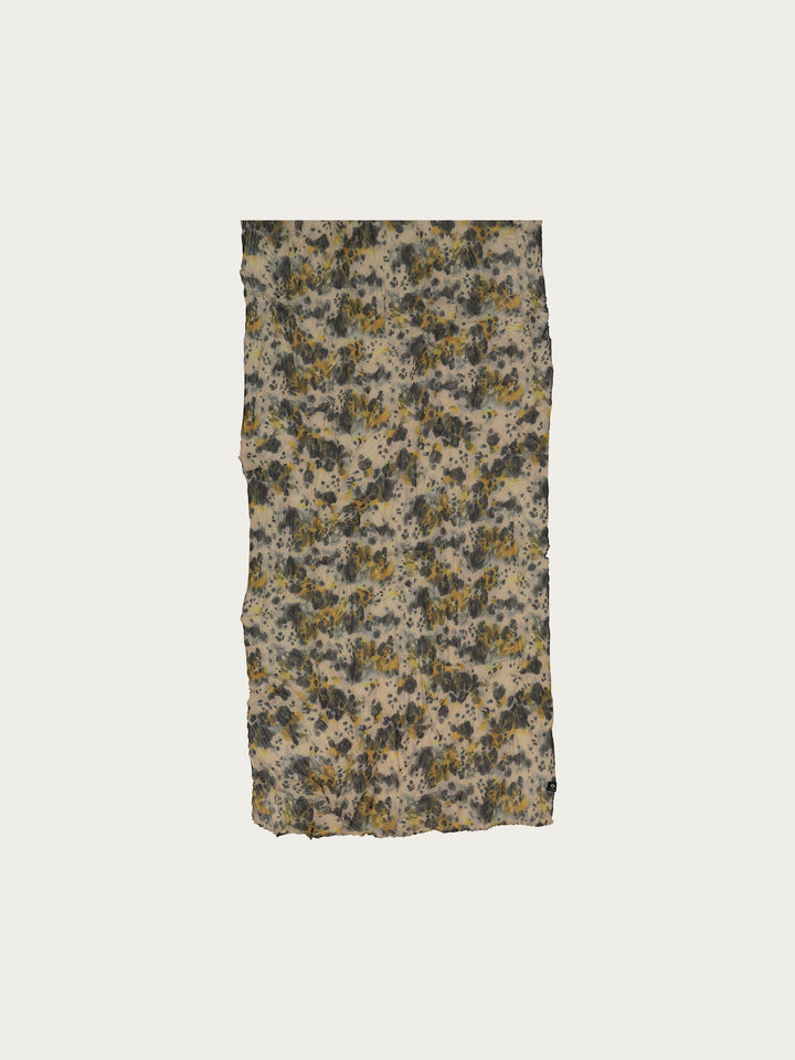 Sustainability Edition - Krepp-Schal mit Animal-Print - khaki / OneSize | 640029-750