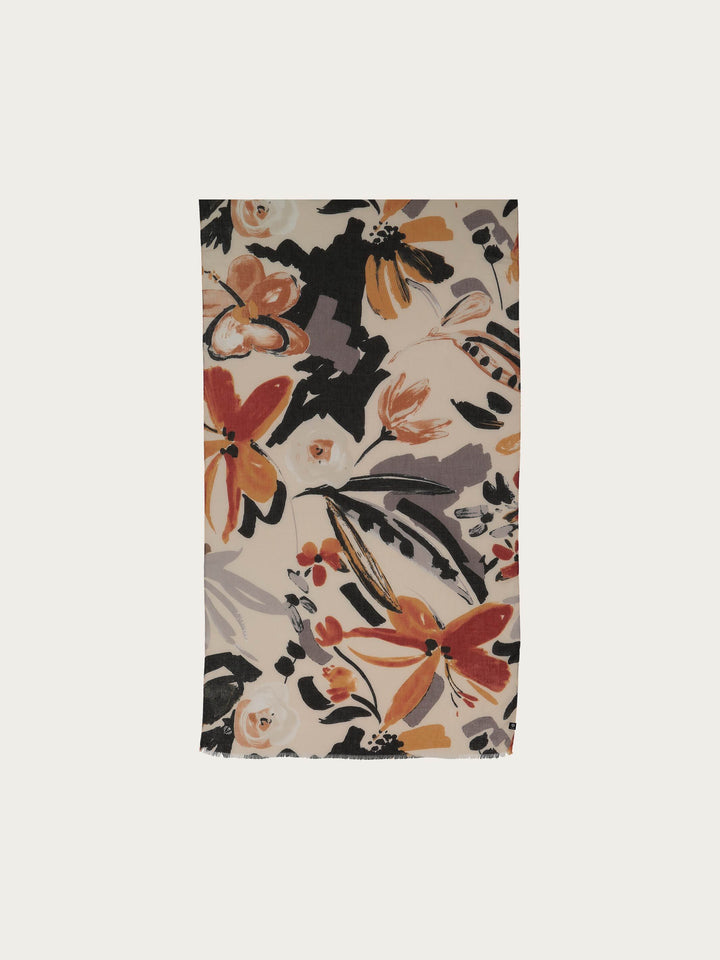 Sustainability Edition - Schal mit abstraktem Blumen-Design - cashew / OneSize | 640032-071