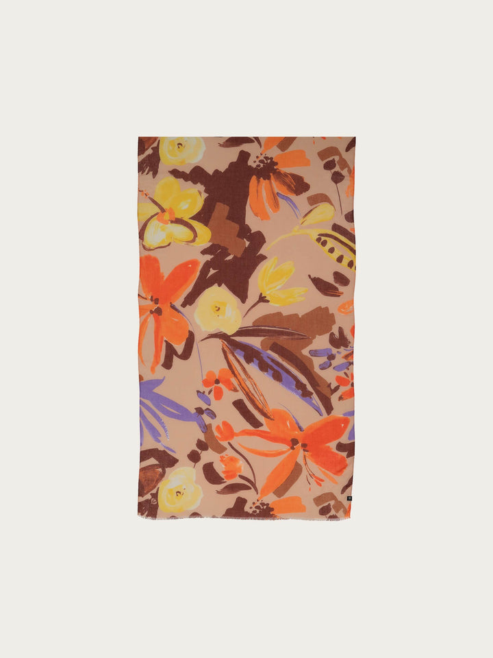 Sustainability Edition - Schal mit abstraktem Blumen-Design - camel / OneSize | 640032-180