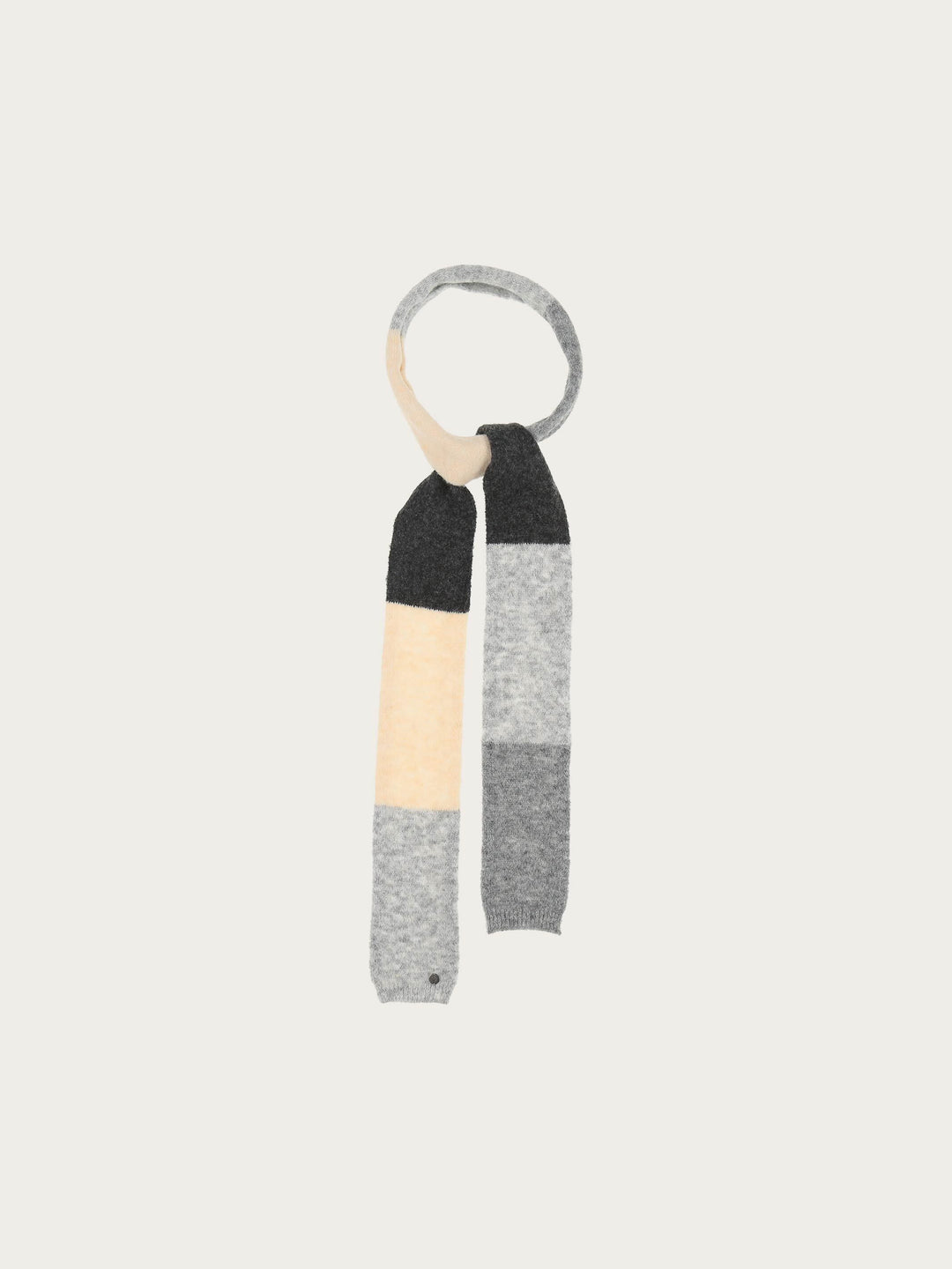 Sustainability Edition - Schmaler Strickschal mit Colour Blocks in Wollmischung - grey / OneSize | 647031-960