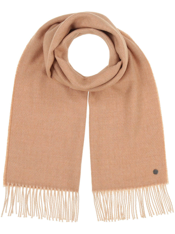 Sustainability Edition - Wollschal mit Fischgrät-Muster - soft camel / OneSize | 648003-182