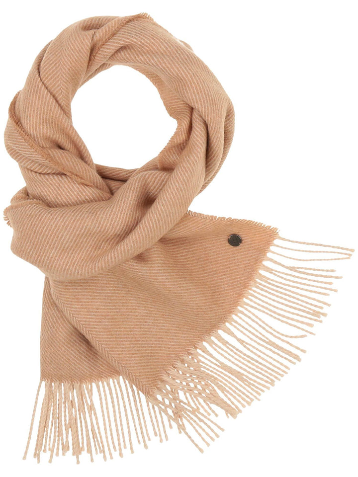 Sustainability Edition - Wollschal mit Fischgrät-Muster - soft camel / OneSize | 648003-182