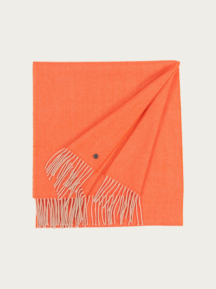 Sustainability Edition - Wollschal mit Fischgrät-Muster - cyber orange / OneSize | 648003-261