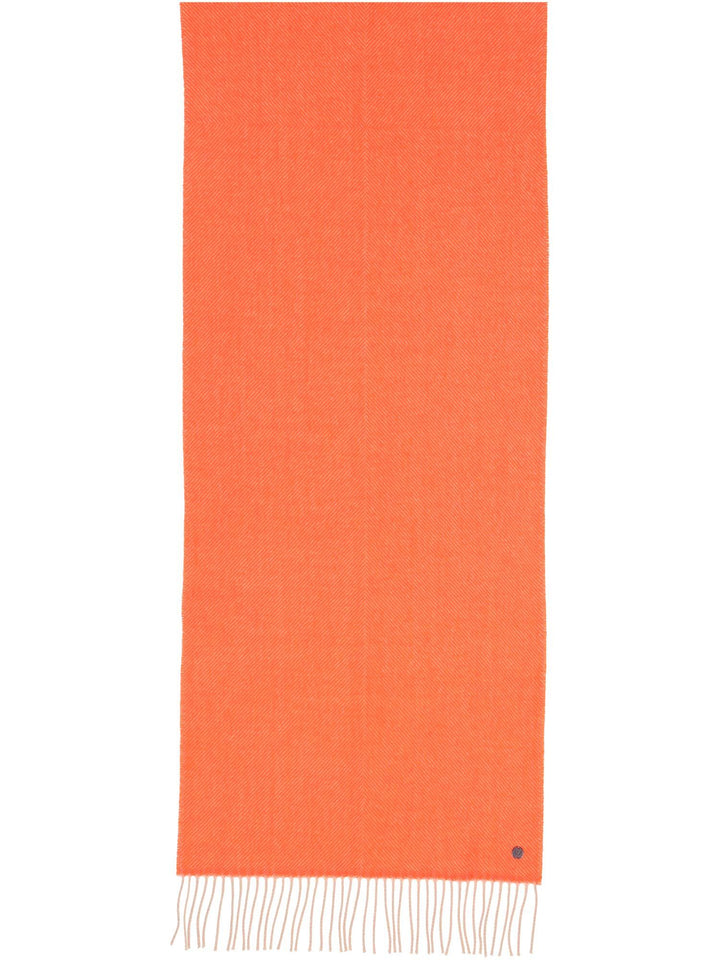 Sustainability Edition - Wollschal mit Fischgrät-Muster - cyber orange / OneSize | 648003-261