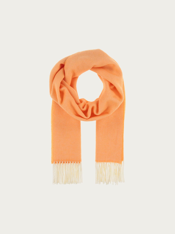 Sustainability Edition - Wollschal mit Fischgrät-Muster - tangerine / OneSize | 648003-265