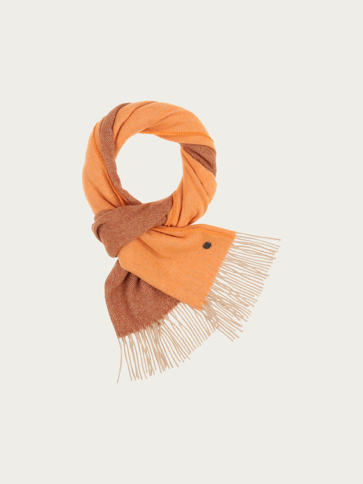 Sustainability Edition - Zweifarbiger Schal in Wollmischung - orange / OneSize | 648009-260