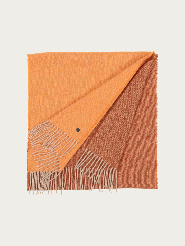 Sustainability Edition - Zweifarbiger Schal in Wollmischung - orange / OneSize | 648009-260