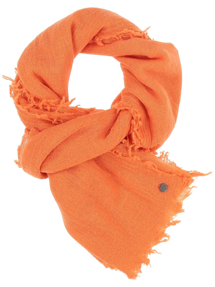 Einfarbige Wollstola mit Fransen - soft apricot / OneSize | 658100-243