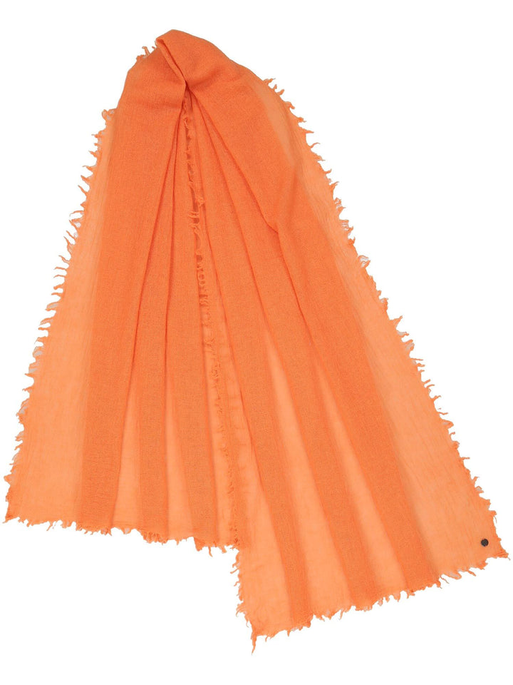 Einfarbige Wollstola mit Fransen - soft apricot / OneSize | 658100-243