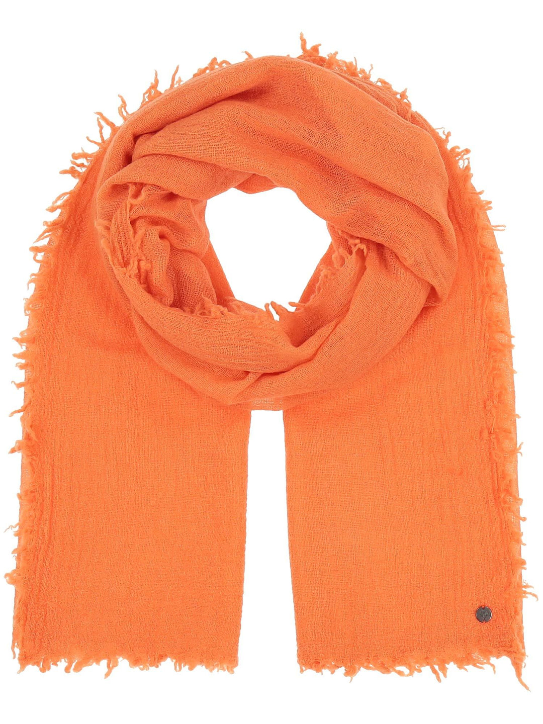 Einfarbige Wollstola mit Fransen - soft apricot / OneSize | 658100-243