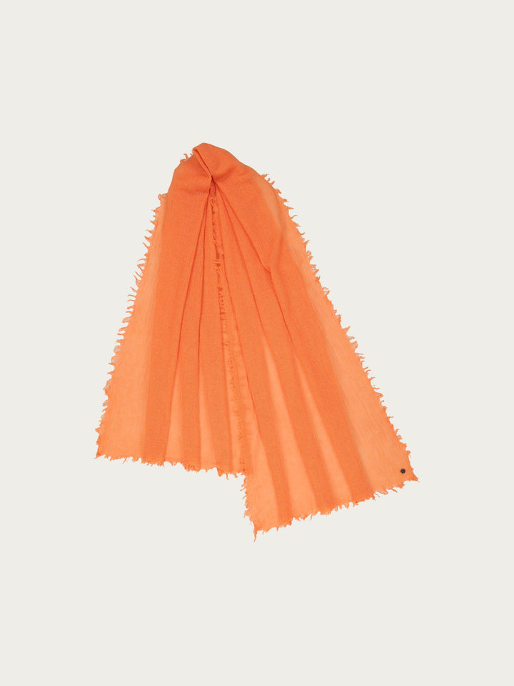 Einfarbige Wollstola mit Fransen - soft apricot / OneSize | 658100-243