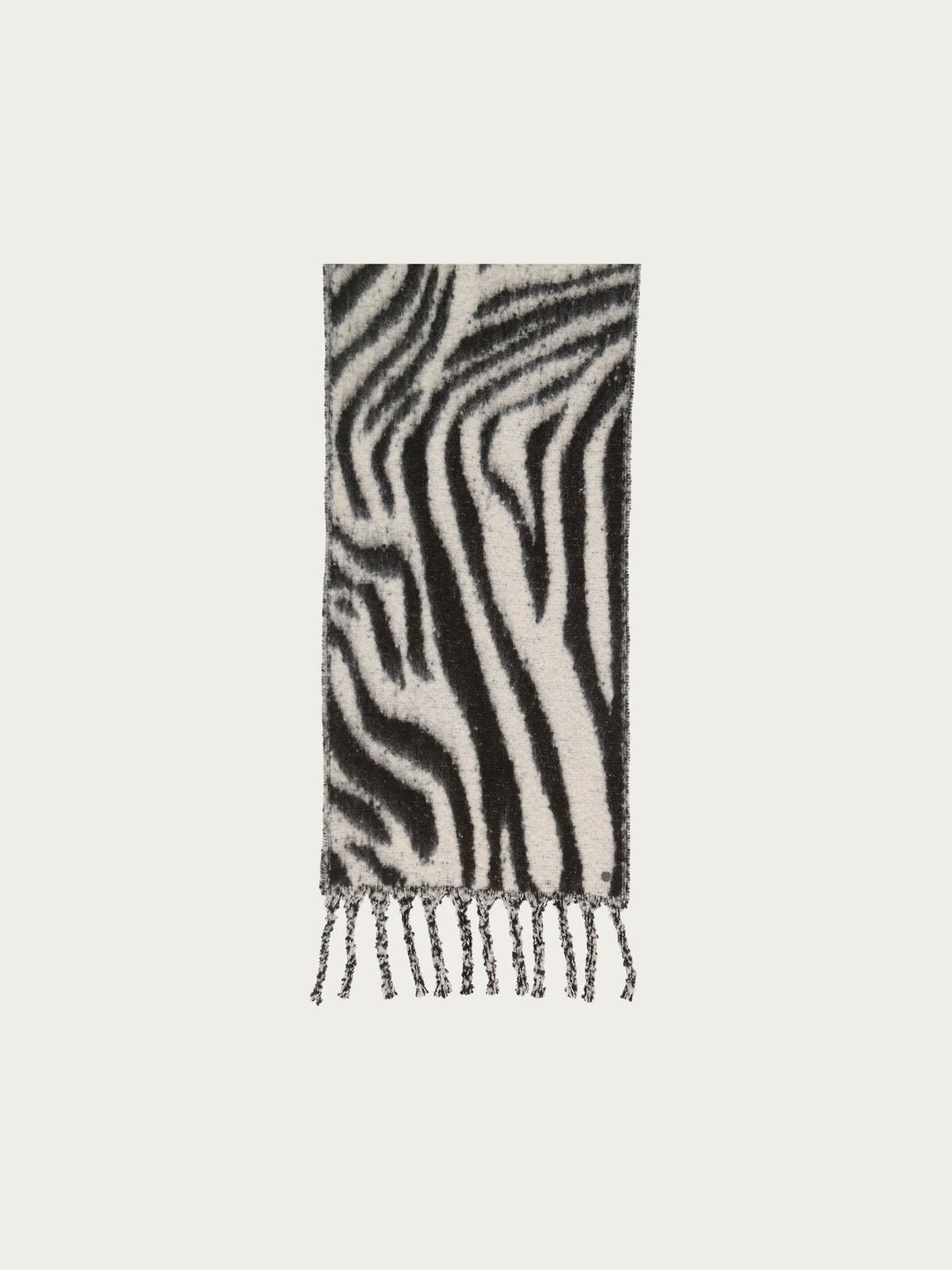 Flauschiger Schal mit Zebra-Design in Wollmischung - grey / OneSize | 658111-960