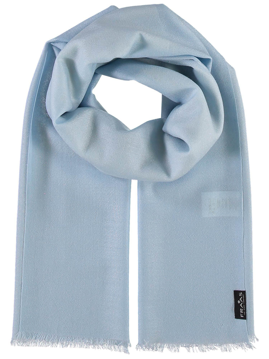 Einfarbige Pashmina aus reiner Wolle - light blue / OneSize | 658200-500