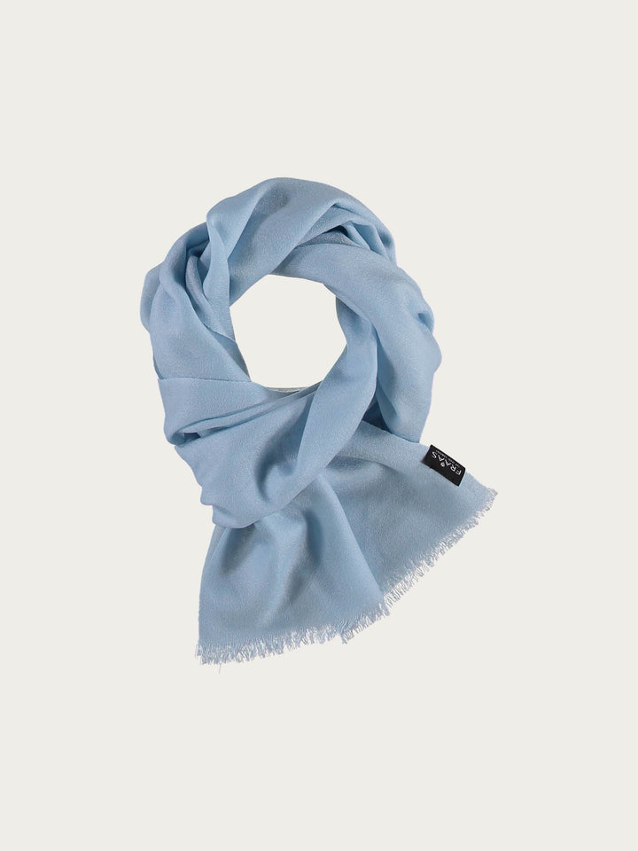 Einfarbige Pashmina aus reiner Wolle - light blue / OneSize | 658200-500