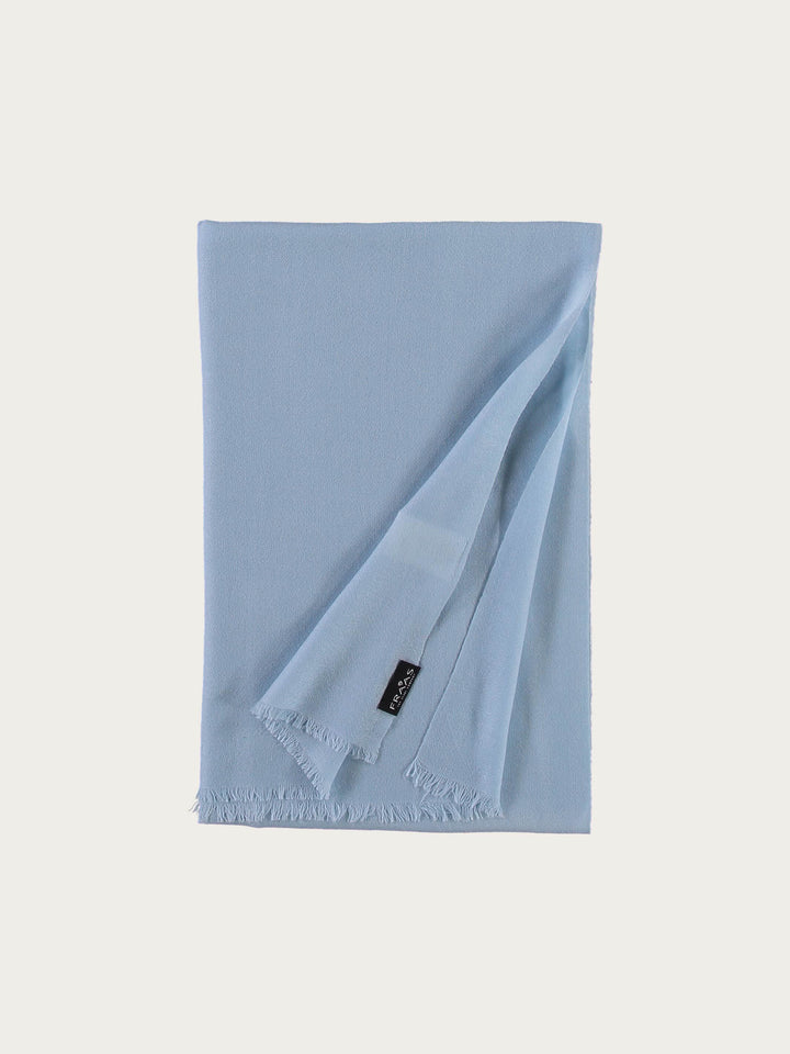 Einfarbige Pashmina aus reiner Wolle - light blue / OneSize | 658200-500