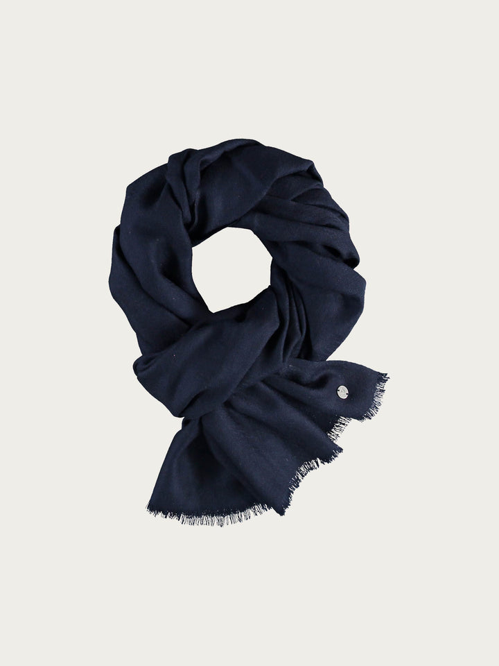 Einfarbige Pashmina aus reiner Wolle - dark navy / OneSize | 658200-570