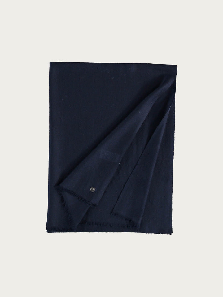 Einfarbige Pashmina aus reiner Wolle - dark navy / OneSize | 658200-570