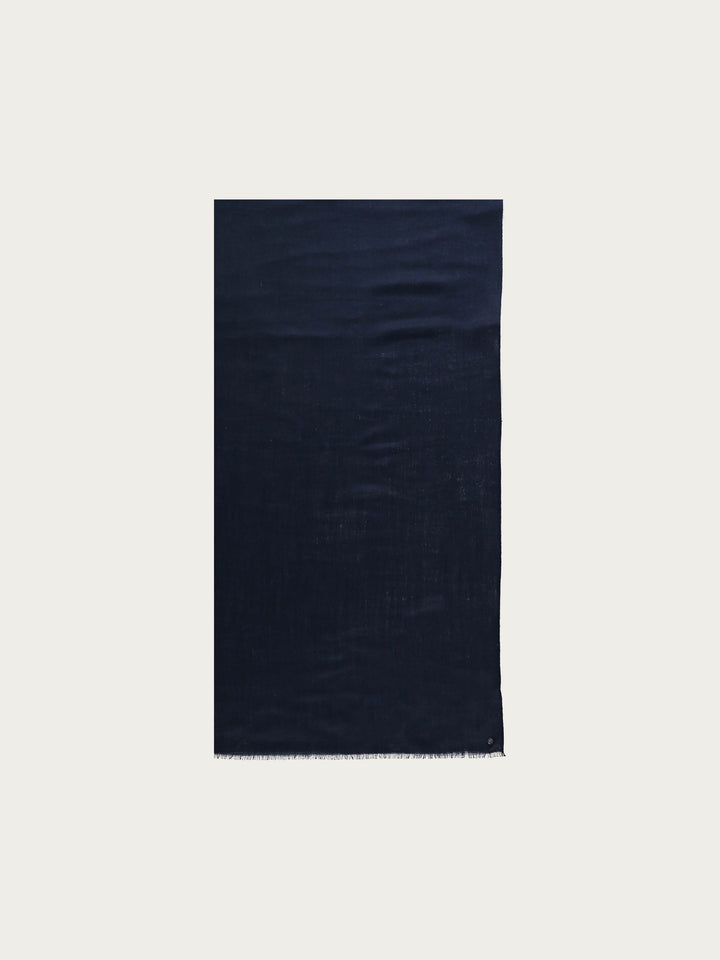 Einfarbige Pashmina aus reiner Wolle - dark navy / OneSize | 658200-570