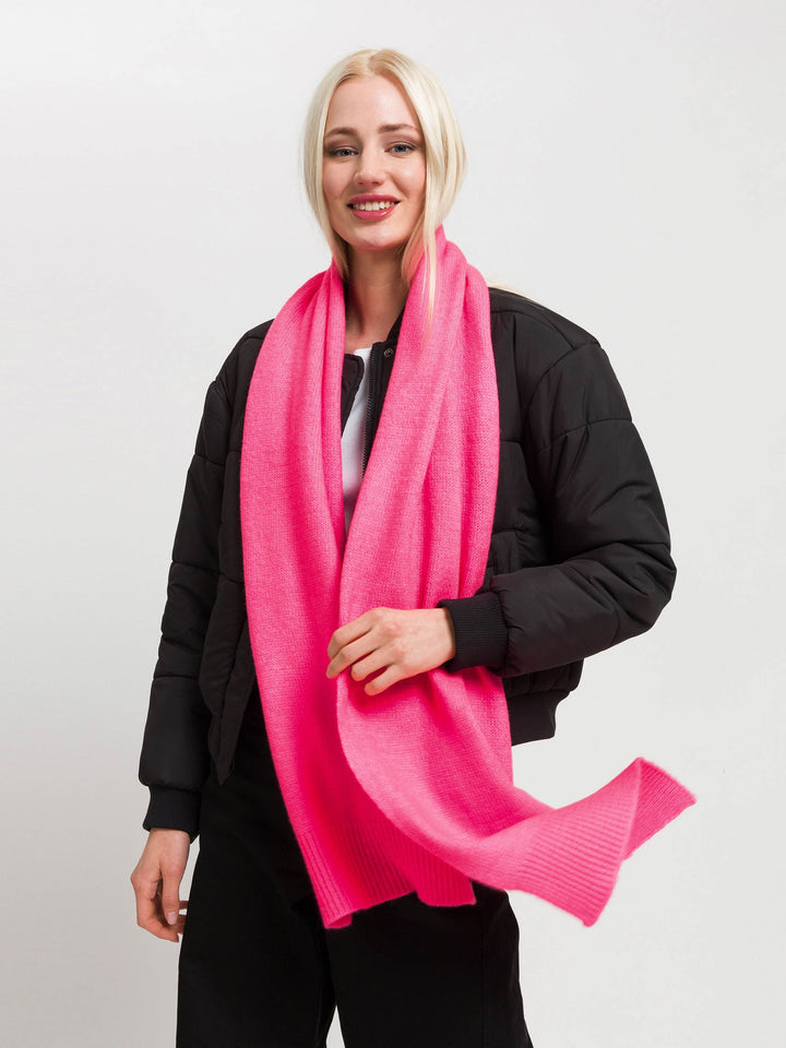 Strickschal in Wollmischung - digital pink / OneSize | 667062-456