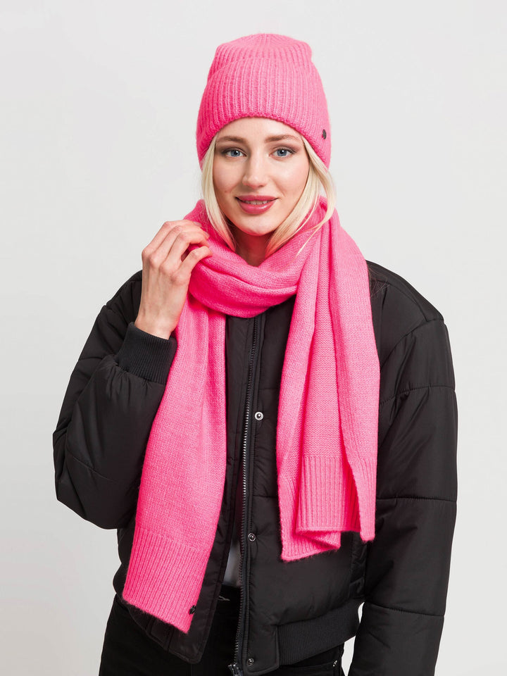 Strickschal in Wollmischung - digital pink / OneSize | 667062-456