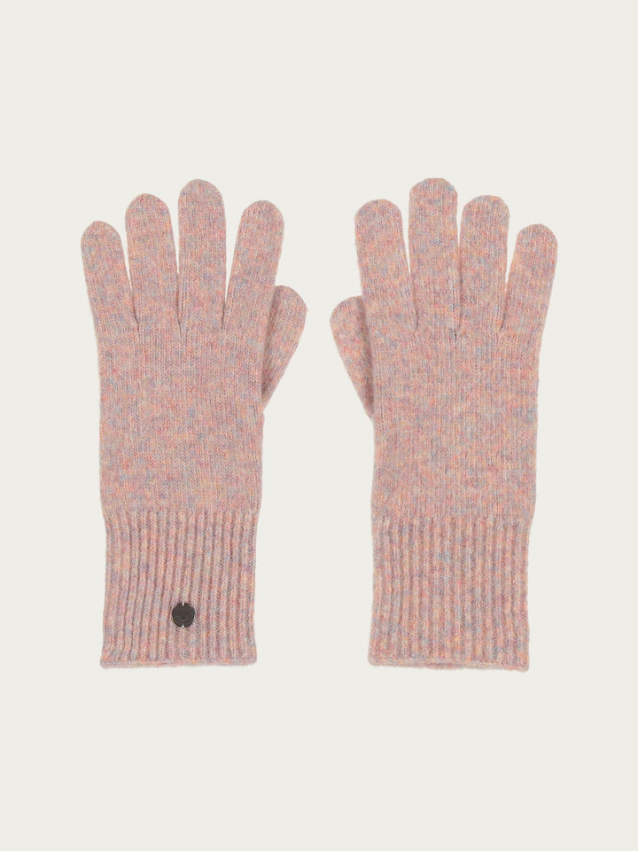 Einfarbige Strickhandschuhe in Wollmischung - palerose / OneSize | 667088-430