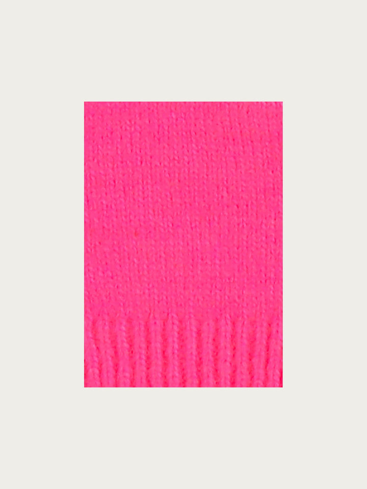 Einfarbige Strickhandschuhe in Wollmischung - digital pink / OneSize | 667088-456