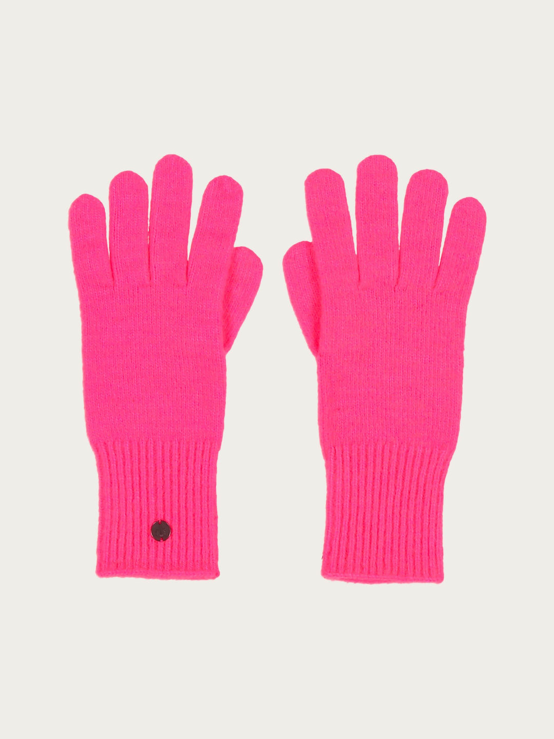 Einfarbige Strickhandschuhe in Wollmischung - digital pink / OneSize | 667088-456