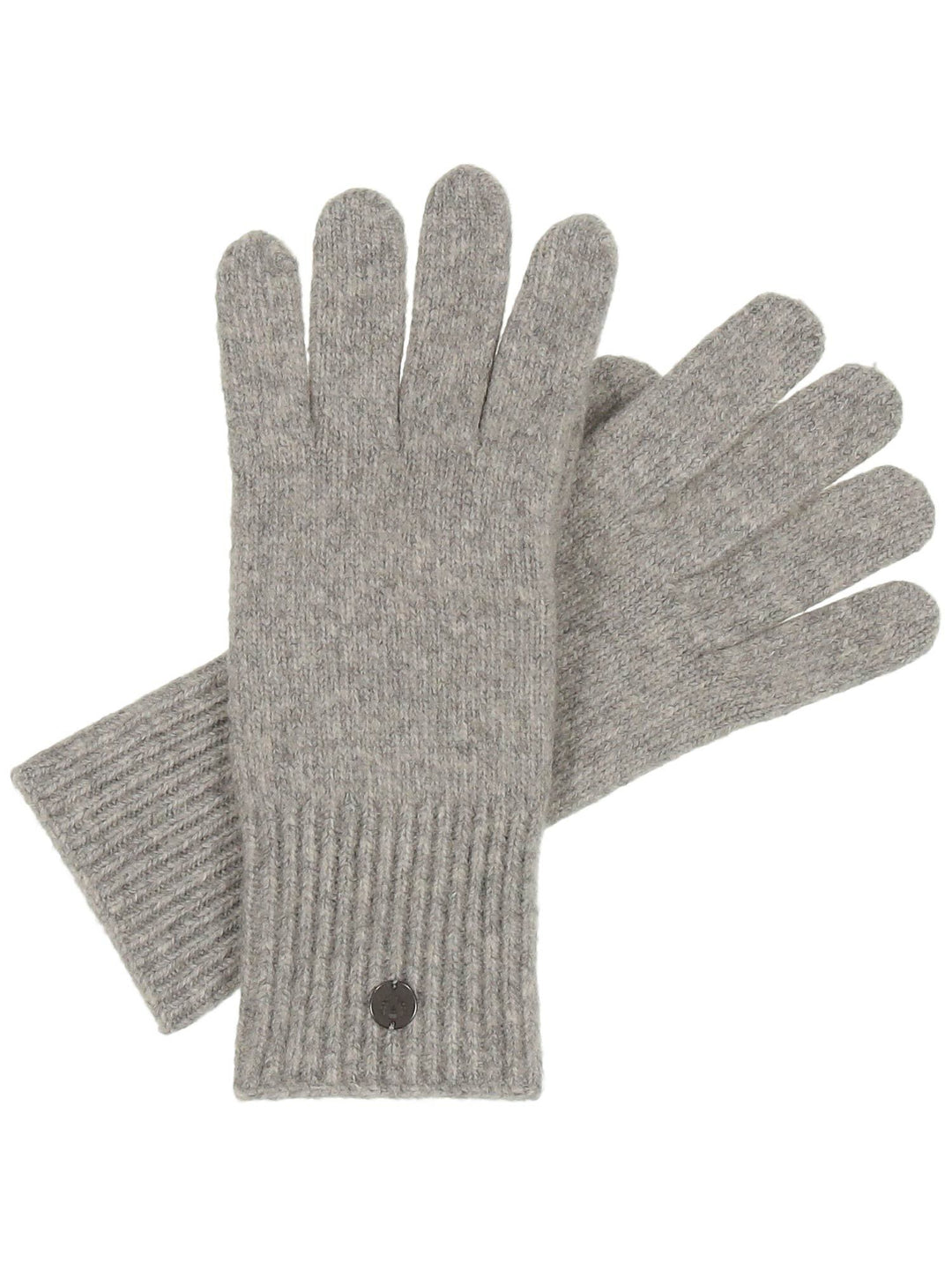 Einfarbige Strickhandschuhe in Wollmischung - silver / OneSize | 667088-910