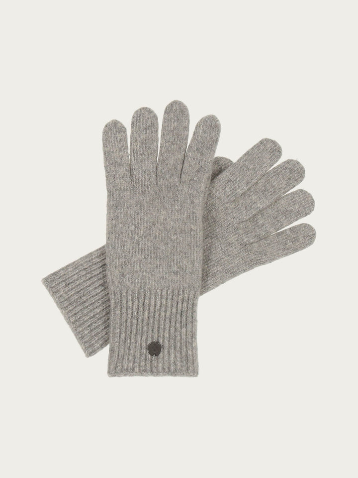 Einfarbige Strickhandschuhe in Wollmischung - silver / OneSize | 667088-910