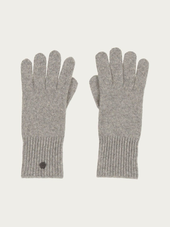 Einfarbige Strickhandschuhe in Wollmischung - silver / OneSize | 667088-910