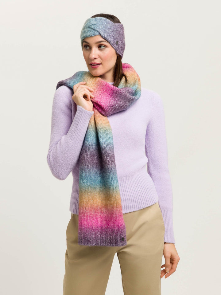 Strickschal mit Farbverlauf in Wollmischung - multicolor / OneSize | 667090-970