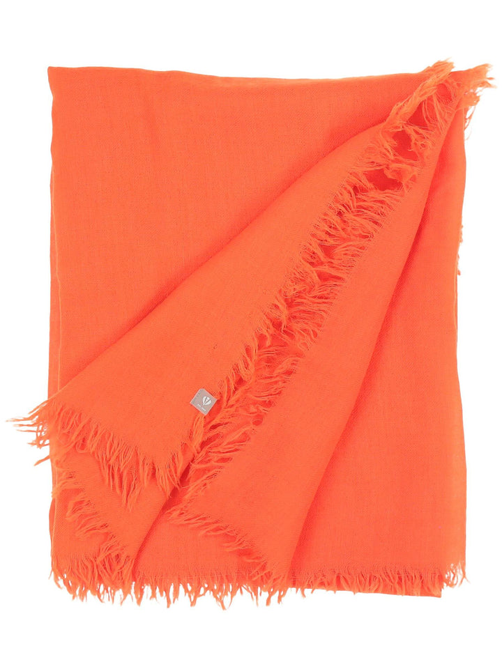 Einfarbige Stola in Seide-Wolle-Mischung - cyber orange / OneSize | 680011-261