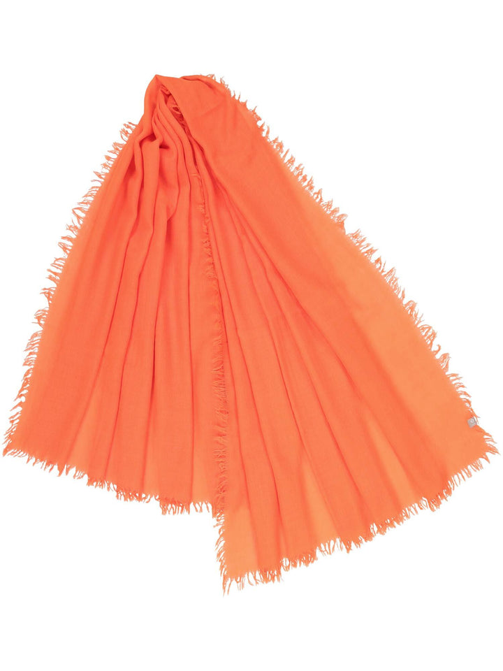 Einfarbige Stola in Seide-Wolle-Mischung - cyber orange / OneSize | 680011-261