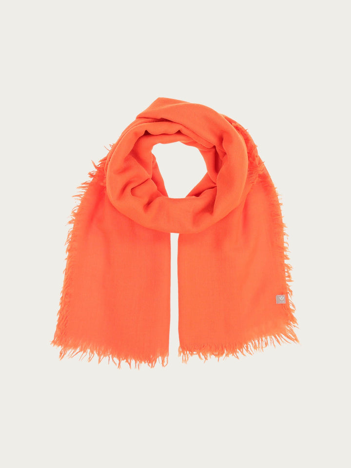 Einfarbige Stola in Seide-Wolle-Mischung - cyber orange / OneSize | 680011-261