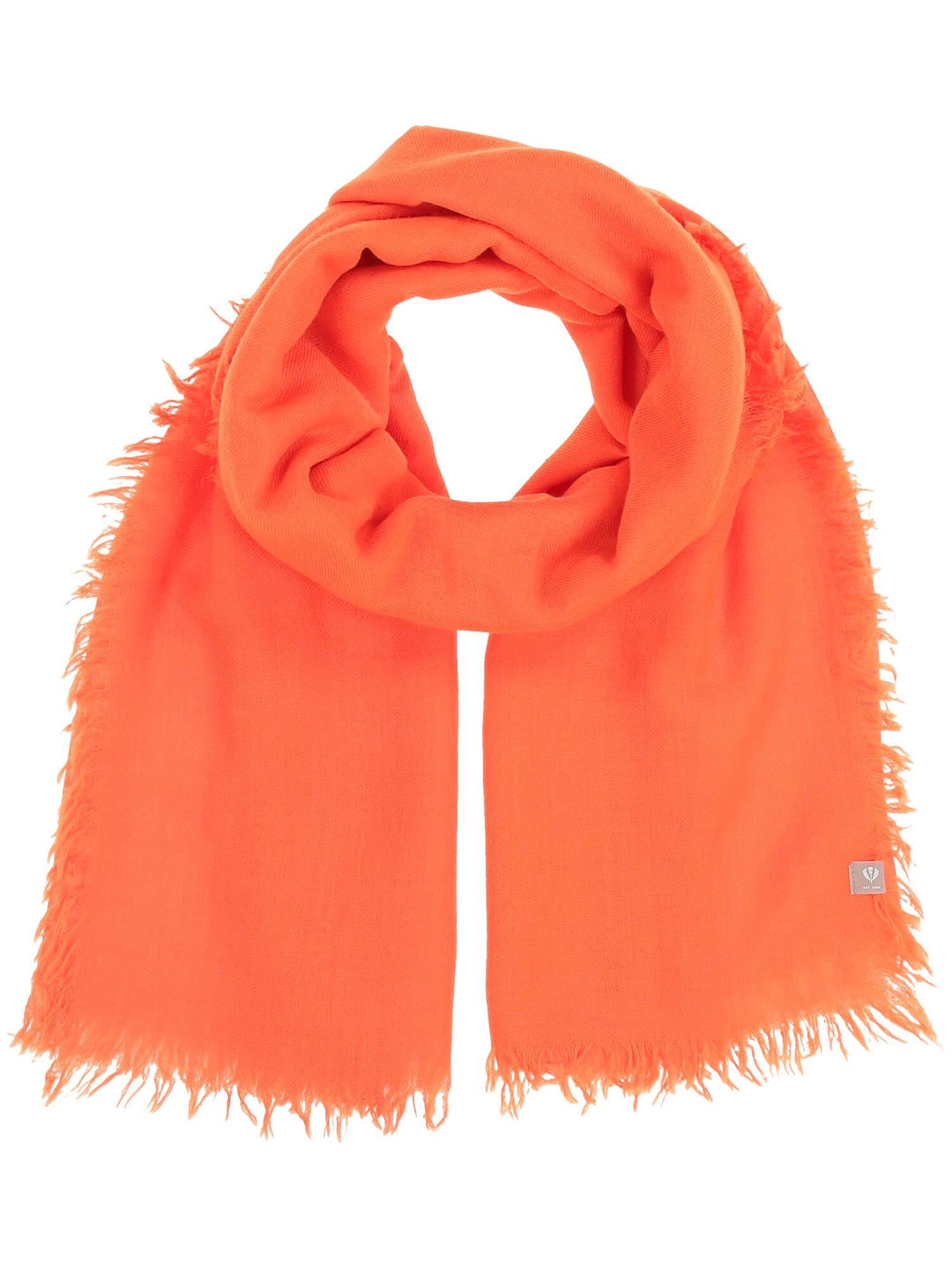 Einfarbige Stola in Seide-Wolle-Mischung - cyber orange / OneSize | 680011-261