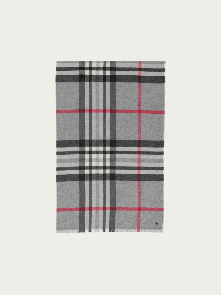 Zarte Stola mit FRAAS Plaid Karo aus reinem Kaschmir - grey / OneSize | 680028-960