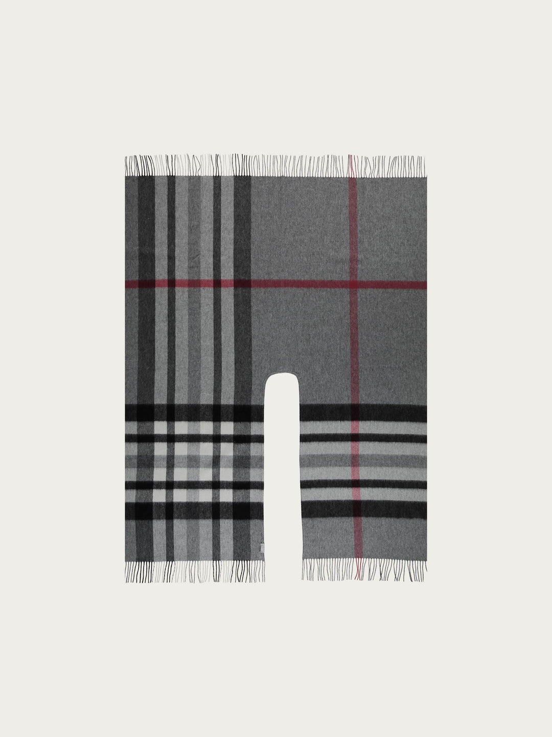 Poncho mit FRAAS Plaid Karo aus reiner Wolle - grey / OneSize | 680100-960