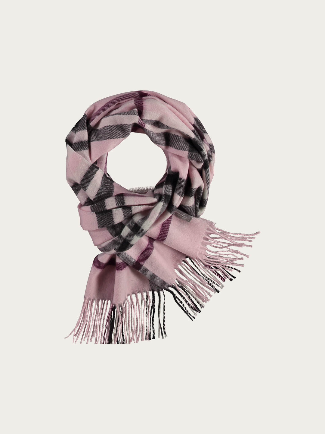 Kaschmir Schal mit FRAAS Plaid Karo - rose / OneSize | 680102-410